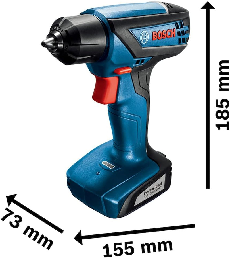 Furadeira Parafusadeira Bosch GSR 1000 Smart, Com Acessórios, 12 Volts