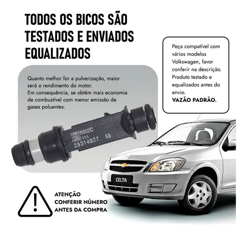 Jogo 4 Bico Injetor De Combustivel Corsa 1.0 8v Mpfi