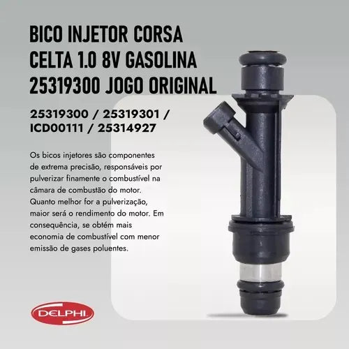 Kit 4 Bicos Injetores Celta 1.0 8v Vhc 25314927 Original Kit