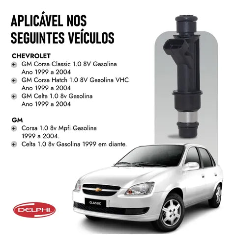Jogo 4 Bico Injetor De Combustivel Corsa 1.0 8v Mpfi