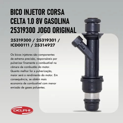Jogo 4 Bico Injetor De Combustivel Corsa 1.0 8v Mpfi